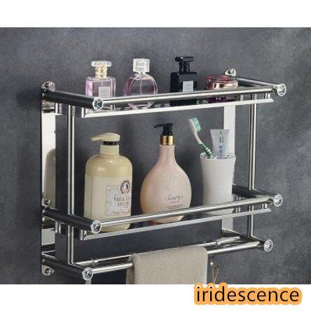 浴室用ラック 風呂場洗面所収納壁掛け棚 強力粘着固定 お風呂の壁に ステンレス シャワーラック2段3段収納棚