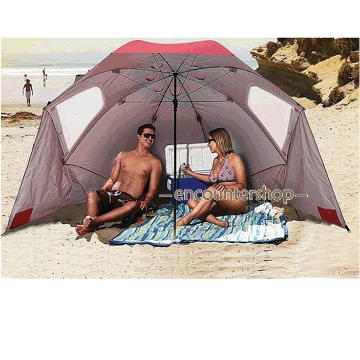 ビーチパラソル パラソルテント 日よけ 海水浴 サンシェード傘 ワンタッチ UVカット 安眠 グッズ 日光..