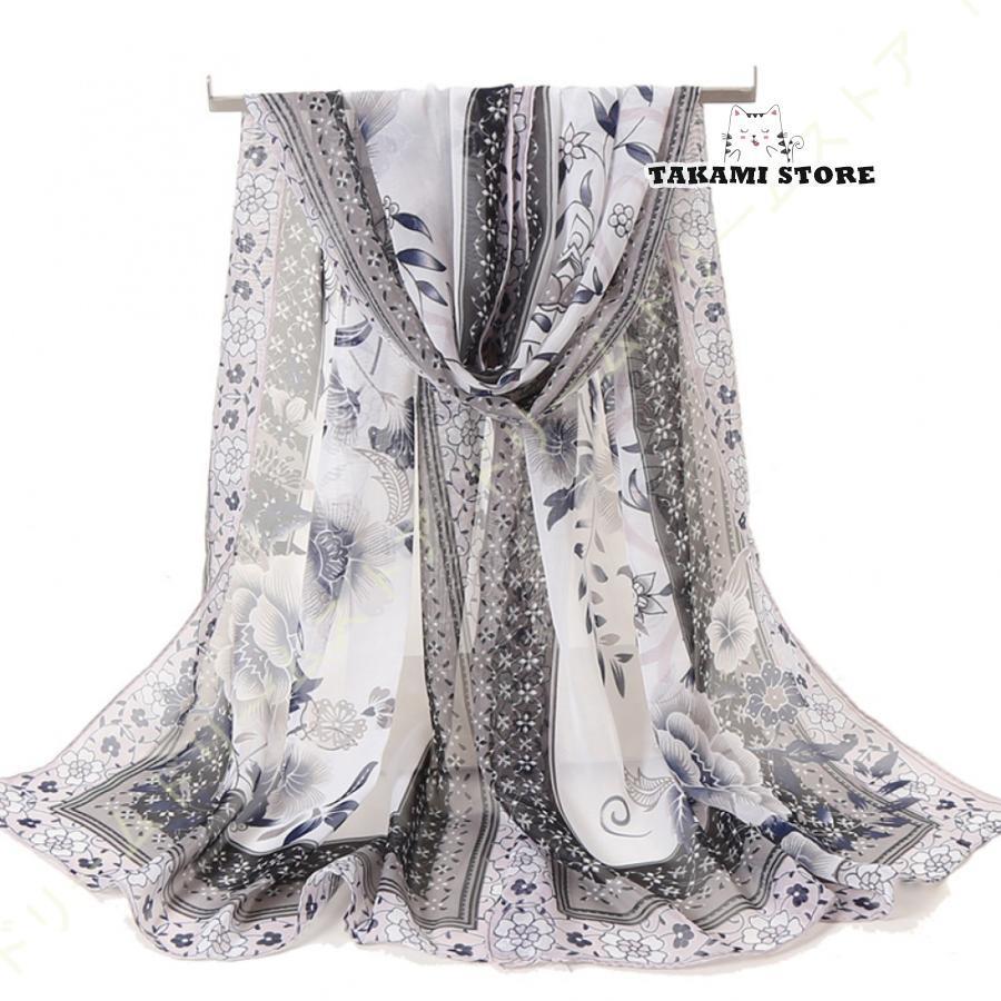 ストール大判 レディース 薄手マフラーショールシフォン スカーフ フォーマル ファッションマフラー ロ..