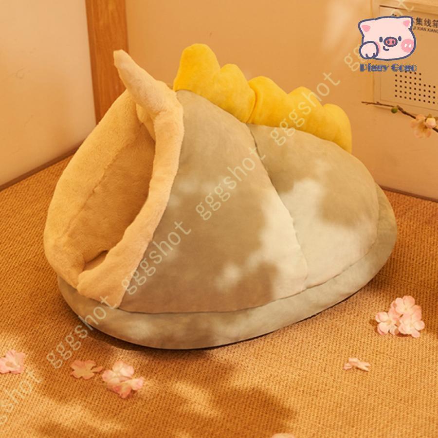 猫 ベッド ペット用寝袋 ドーム 犬ハウス 猫ハウス 洗える 秋冬用 ぬいぐるみペットクッション 滑り止..