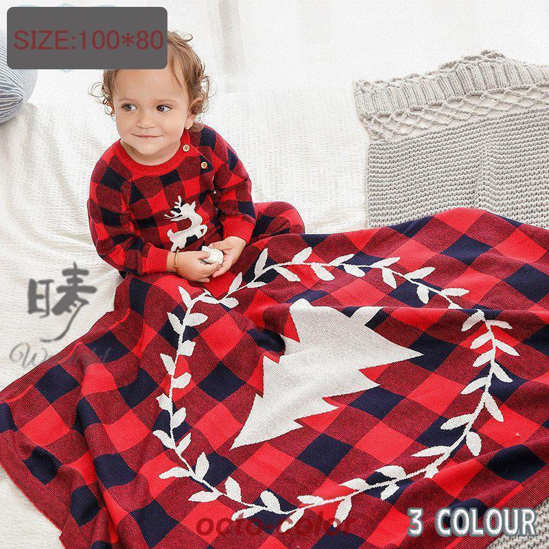 ブランケット ベビー 毛布 子供 幼児 クリスマス ひざ掛け お昼寝ケット カワイイ ニットブランケット 抱き毛布 クリスマスプレイマット 多機能 出産祝い