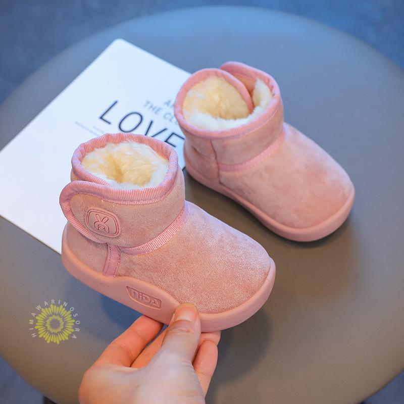 ムートンブーツ ベビー 赤ちゃん キッズ 裏起毛 ボア 防寒 ショートブーツ 子供 ジュニア 女の子 冬 防..