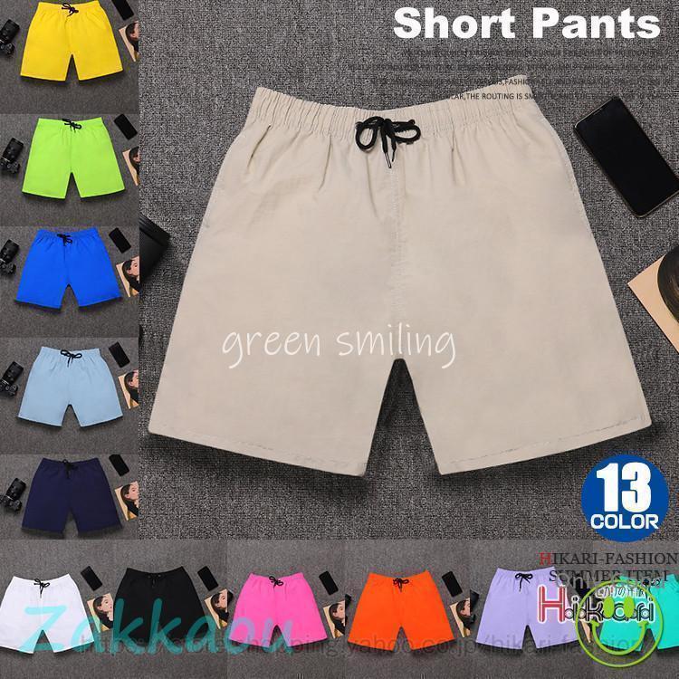 ハーフパンツ メンズ 膝上 短め 薄手 涼しい 水着 海パン サーフパンツ ショートパンツ レディース ボ..