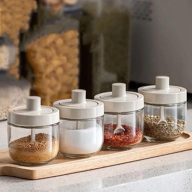 調味料入れ 調味料容器 ストッカー 収納ケース キッチン収納 保存容器 スパイスボトル　塩 胡椒 香辛料..