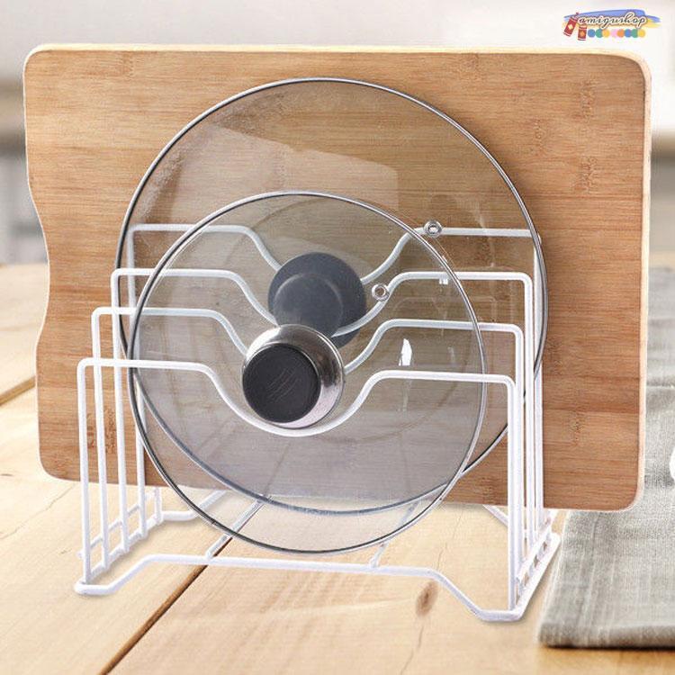 鍋ふたスタンド お玉スタンド 鍋ふたラック 調理器具 鍋蓋収納 キッチン収納 自立式 まな板スタンド 収..