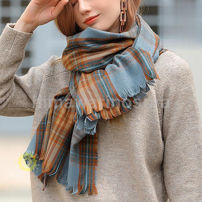 マフラー ストール 秋冬 大判ストール レディース ショール冬 格子 オールマッチ 冬用品 保温 防寒 暖..