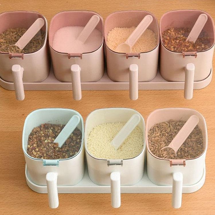 調味料入れ 調味料容器 ストッカー 収納ケース キッチン収納 セット 保存容器 スパイスボトル　塩 胡椒..