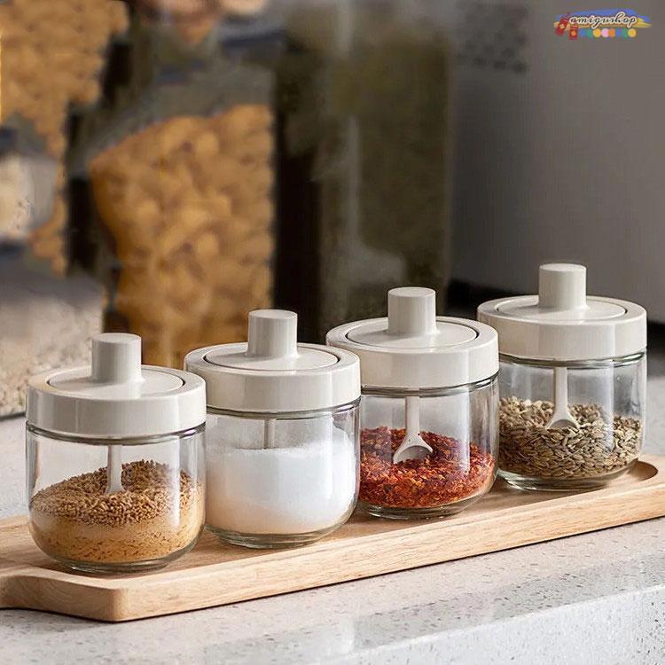 調味料入れ 調味料容器 ストッカー 収納ケース キッチン収納 保存容器 スパイスボトル　塩 胡椒 香辛料..