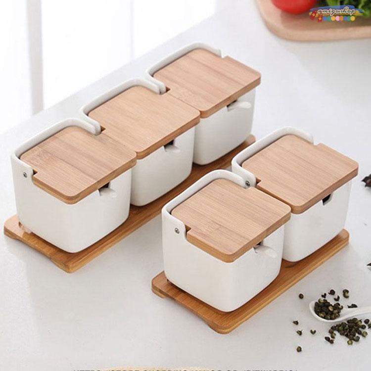 調味料入れ 調味料容器 ストッカー 収納ケース キッチン収納 セット 陶器 保存容器 スパイスボトル　塩..