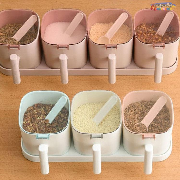 調味料入れ 調味料容器 ストッカー 収納ケース キッチン収納 セット 保存容器 スパイスボトル　塩 胡椒..