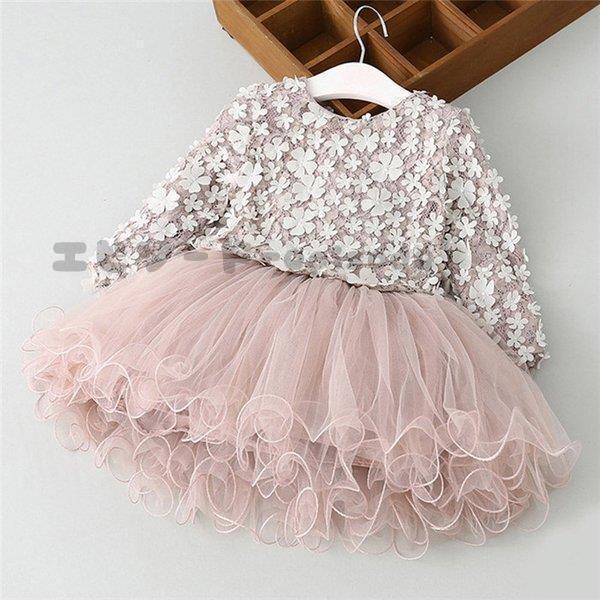 子供ドレス 女の子 春夏秋冬 高級感 ピアノ発表会 膝丈 ドレス 長袖 結婚式 キッズ フォーマル ドレス ..