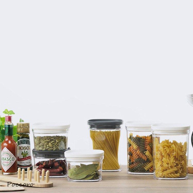 保存容器 フードコンテナ 蓋付き 食品 ストッカー 小物 収納ケース 密閉 密封 透明容器 乾物ストッカー..
