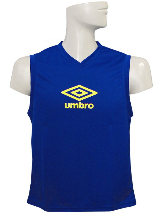 (アンブロ) UMBRO/JRプラクティシャツノースリーブシャツ/ブルー/UBS7634J/簡易配送(CARDのみ送料注文後変更/1点限/保障無) 1