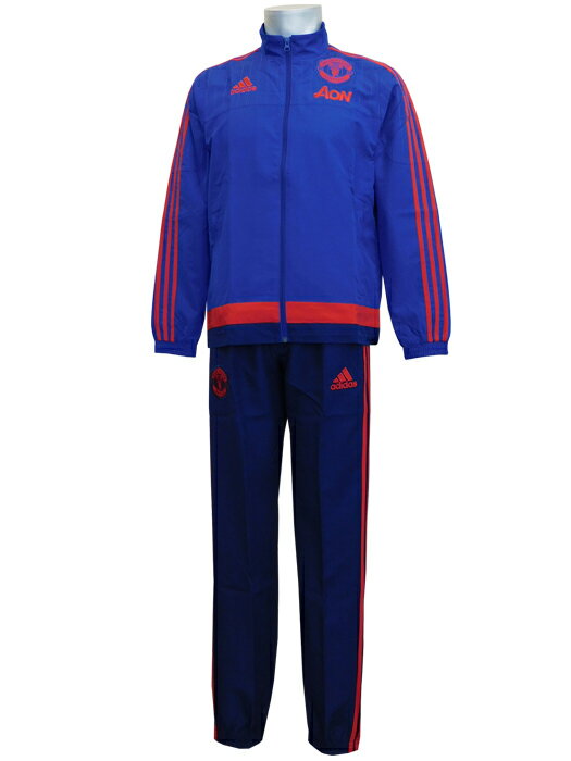 (アディダス) adidas/15/16マンチェスターUTD/プレゼンテーションスーツ/ロイヤルXダークブルー/ジュニア用/APV11-AC1527-APV12-AC1528