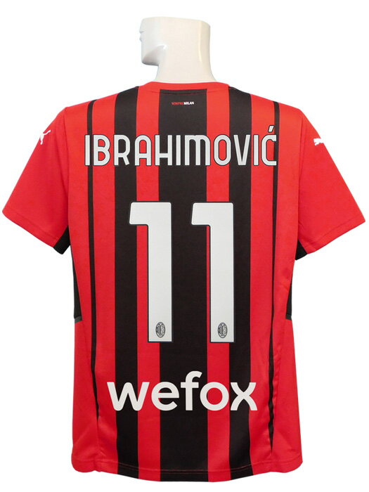 (プーマ) PUMA/21/22ACミラン/ホーム/半袖/フルマーキング/イブラヒモビッチ/セリエAバッジ+BitMEX+wefoxスポンサー付/759122-...