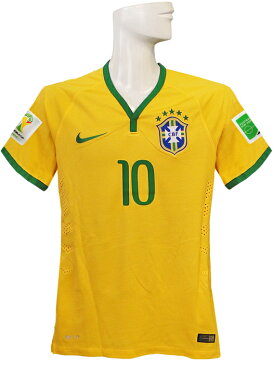 (ナイキ) NIKE/2014ブラジル代表/オーセンティック/ホーム/半袖/ネイマール/ワールドカップバッジ付/フルマーキング仕様/575276-703