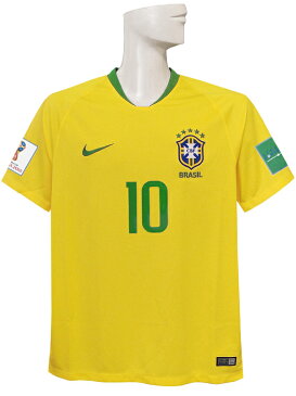 (ナイキ) NIKE/18/19ブラジル代表/ホーム/半袖/ネイマール/2018ワールドカップバッジ+LIVING FOOTBALLバッジ付/893856-749