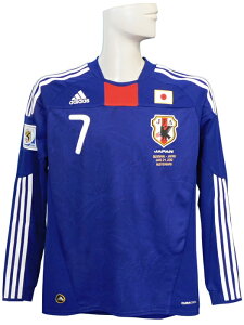 ***限定再入荷***(アディダス) adidas/10/11日本代表/ホーム/長袖/遠藤/2010W杯バッジ+デンマーク戦マッチデープリント/KF329-P65756格安セール サッカー 用品 セール