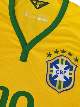 (ナイキ) NIKE/2014ブラジル代表/オーセンティック/ホーム/半袖/ネイマール/ワールドカップバッジ付/フルマーキング仕様/575276-703