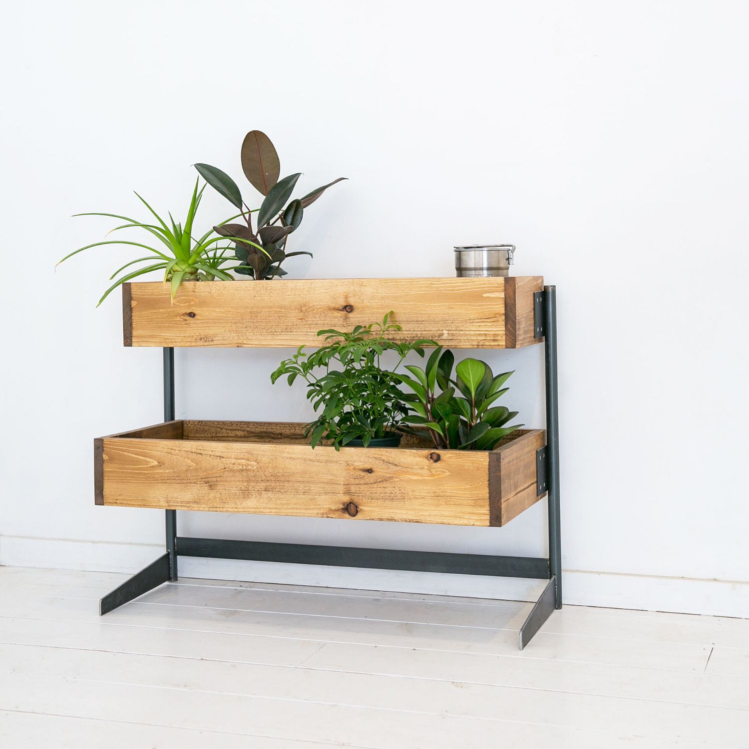 プランターカバー 無垢 ボックス 観葉植物 ガーデニング 北欧 シンプル モダン ナ...