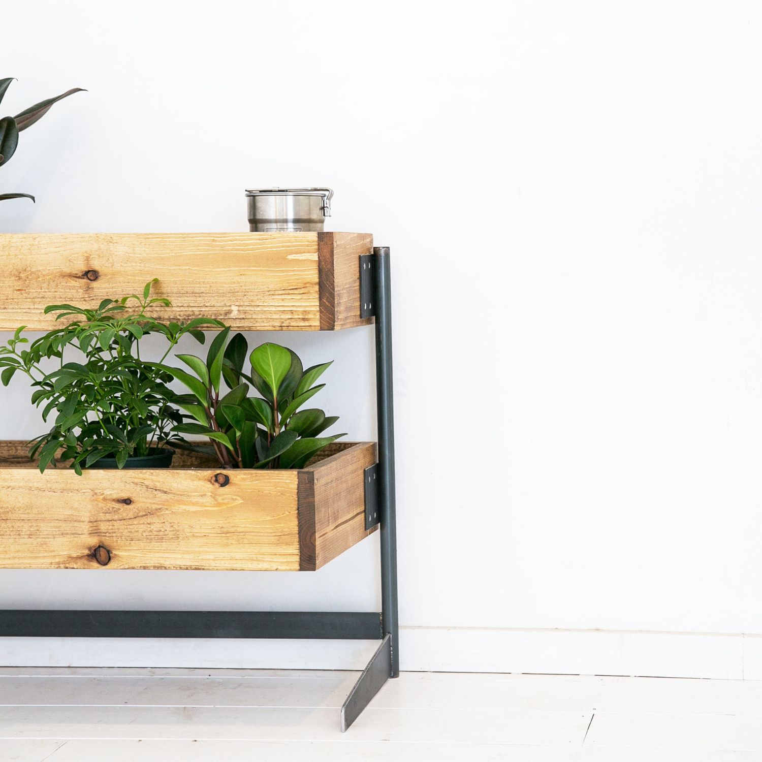 プランターカバー 無垢 ボックス 観葉植物 ガーデニング 北欧 シンプル モダン ナ...