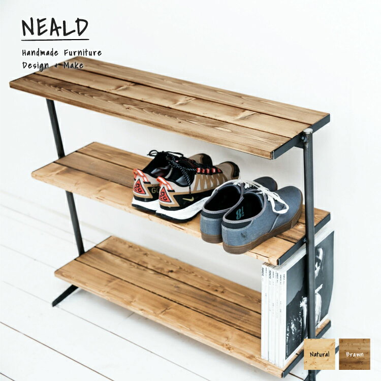本棚 無垢 ディスプレイラック 棚 北欧 シンプル モダン ナチュラル カフェ風 西海岸 ヴィンテージ インダストリアル おしゃれ 手作り アイアン 脚付き 2段 小さめ コンパクト