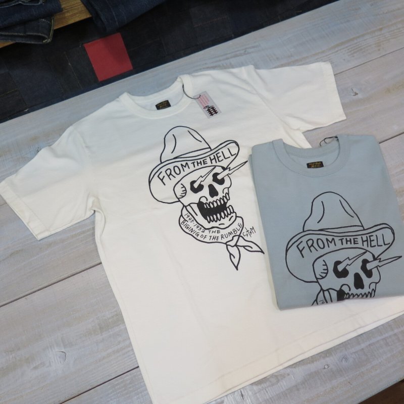 【ウエストライド】 ヘビー ウェイト FROM THE HELL 半袖プリントTシャツ WEST RIDE PT.TEE.26-04 日本製【送料無料】