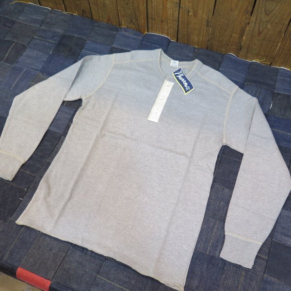 素色 - 【フェローズ】 ヘンリーネック ロングスリーブ/1940 杢グレー Pherrow's PCT2 日本製【送料無料】