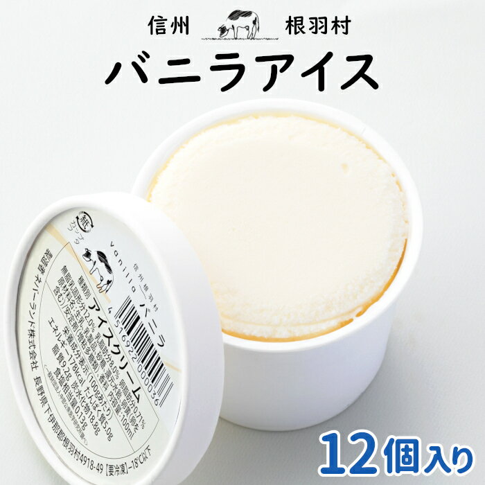 優しい口どけ バニラアイスクリーム 12個入り ギフト アイス アイスクリーム バニラ スイーツ 生乳 牛乳 ミルク お取り寄せ デザート おやつ ご当地アイス 冷凍 贈り物 プレゼント ギフト お祝い お中元 暑中見舞い 夏ギフト 敬老の日 誕生日 長野県 根羽村 濃厚：a24のサムネイル