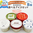 選べる8個入り!搾りたての生乳を使用したアイス 信州根羽村産アイス詰め合わせ ご家庭用 冷凍 スイーツ いちご 抹茶 牛乳 ミルク りんご バニラ 送料無料 誕...