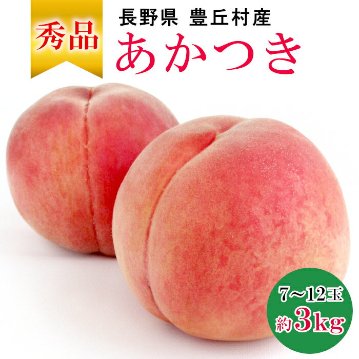 長野県産桃 あかつき 7〜12玉 約3kg 桃 モモ 白桃 ピーチ 産地直送 果物 くだもの フルーツ お取り寄せグルメ 食品 新鮮 旬 農家 直送 甘い 国産 長野県 信州 ギフト 贈り物 ジューシー：c82-a