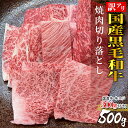 【送料無料】今だけ 国産牛スジ付き★国産黒毛和牛 焼肉用 切り落とし 500g 訳あり ロース カタロース モモ ウデ バラ 焼肉 贈答 ギフト 誕生日 肉 お...