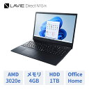 【Web限定モデル】NECノートパソコンLAVIE Direct N15(A)(AMD3020e搭載・4GBメモリ・1TB HDD・パールブラック)(Office Home & Business 2021・1年保証）(Windows 11 Home)