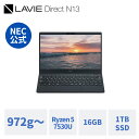 NEC DirectŷԾŹ㤨֡Norton1ۡڸʡ972g-  NEC ХΡȥѥ officeʤ LAVIE Direct N13 13.3 Windows 11 Home Ryzen 5-7530  16GB  1TB SSD 1ǯݾ ̵ yxeפβǤʤ184,800ߤˤʤޤ