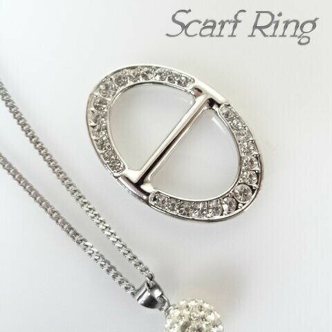 【ポイント10倍】スカーフリング ・オーバル（内径19mm×13mm）シルバーメム