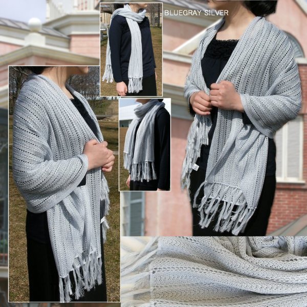 【メール便送料無料・日本製】シルクコットン透かし編みストール（全3色）エレガンス 大判 薄手 秋 春 夏 ふんわり柔らか ギフト 母の日 綿 プレゼント ショール 贈り物 日よけ【楽ギフ_包装選択】