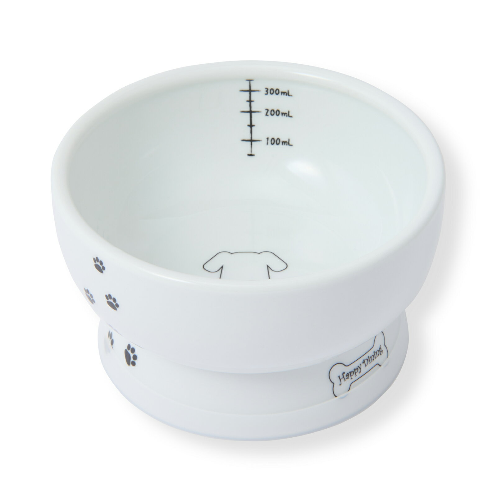 猫壱公式 犬用 脚付ウォーターボウル 犬 イヌ いぬ 犬用品 ねこいち 食器 えさいれ 犬水 水飲みボウル 水飲み 飲みやすいさら 陶器 レンジのサムネイル