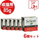 \SALE/ 【6個セット】 シシア 猫 キャット ゼリー&クッキングウォータータイプ ツナ&エビ85g 6個 成猫用 ウェットフード キャットフード 猫缶 一...