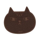 【全品10％OFFクーポン！9/11 23:59まで 】 iCat 砂取りマット キャットフェイス アイキャット＜ブラウン＞ 猫 猫用 トイレマット 砂取りマット 砂とりマット