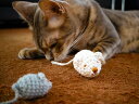 necono プレゼント 猫 おもちゃ 『あみあみネズミ Mサイズ 1個入 』 2種類 プレゼント 手土産 誕生日 おしゃれ ギフト オーガニックコットン100% 手編み 日本製 猫雑貨 猫用品 ペット用品