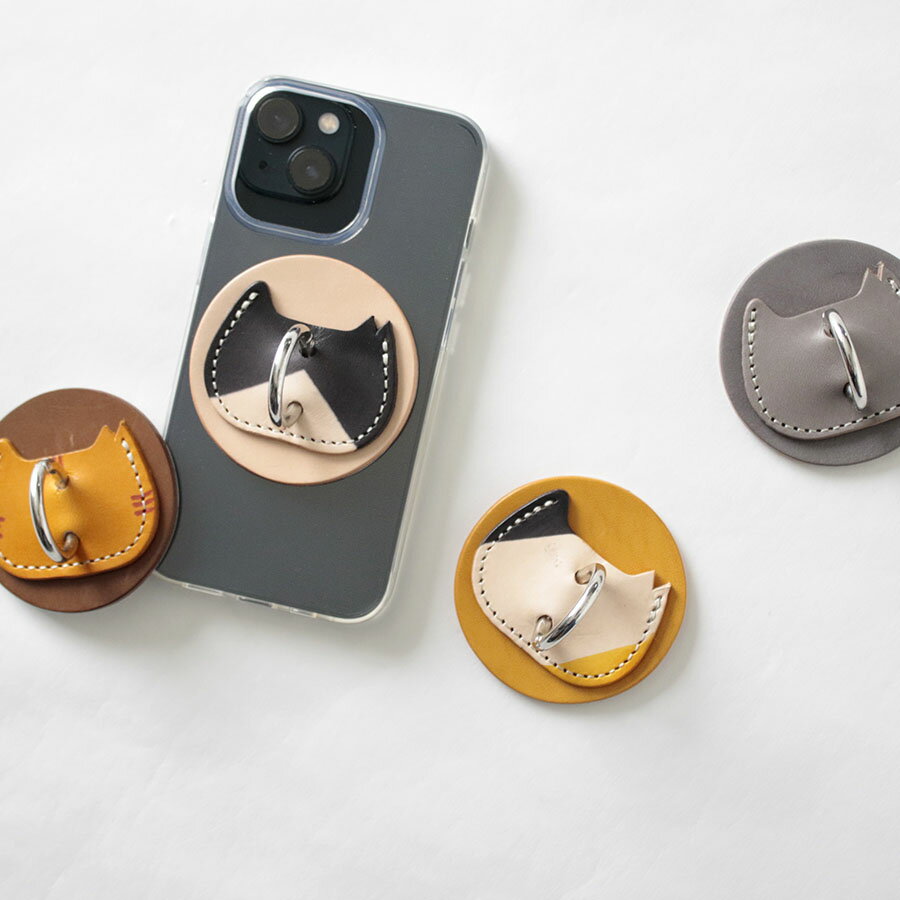 キャットスマホリング　スマホ スマホアクセサリー　猫　かわいい 猫好き ネコ　ねこ　猫型のサムネイル
