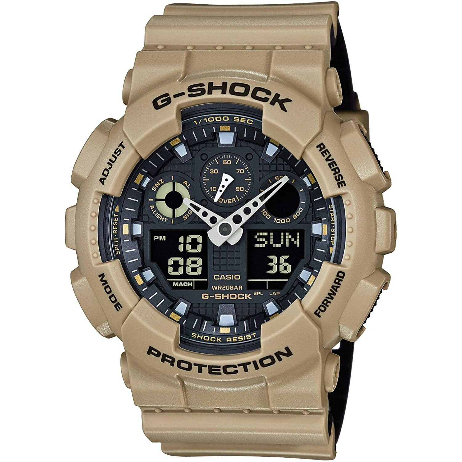 CASIO カシオ G-SHOCK Gショック ジーショック アナログ アナデジ メンズ 腕時計 防水 時計 SPECIAL COLOR GA-100L-8A ga100 クオーツ ミリタリー 茶色 ブラウン デジタル 海外モデル 誕生日 男性 ギフト プレゼント 還暦 ブランド