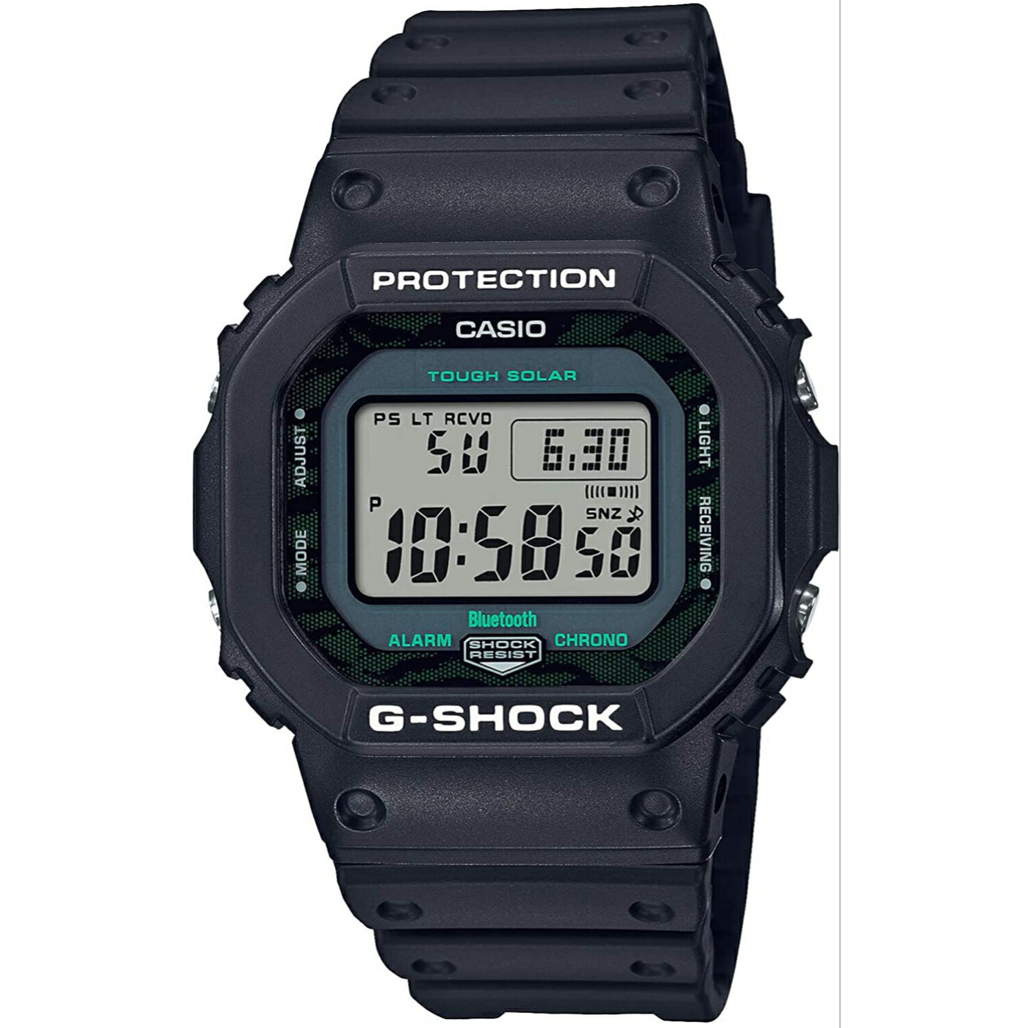 [カシオ] 腕時計 ジーショック Black and Green Series Bluetooth 搭載 電波ソーラー GW-B5600MG-1 メンズ ブラック 正規輸入品
