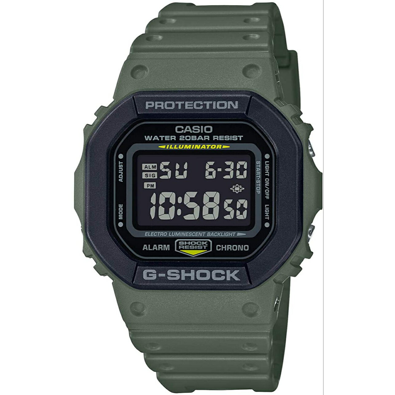 CASIO G-SHOCK ジーショック メンズ 腕時計 GREEN 緑 Utility Color ユーティリティカラー DW-5610SU-3