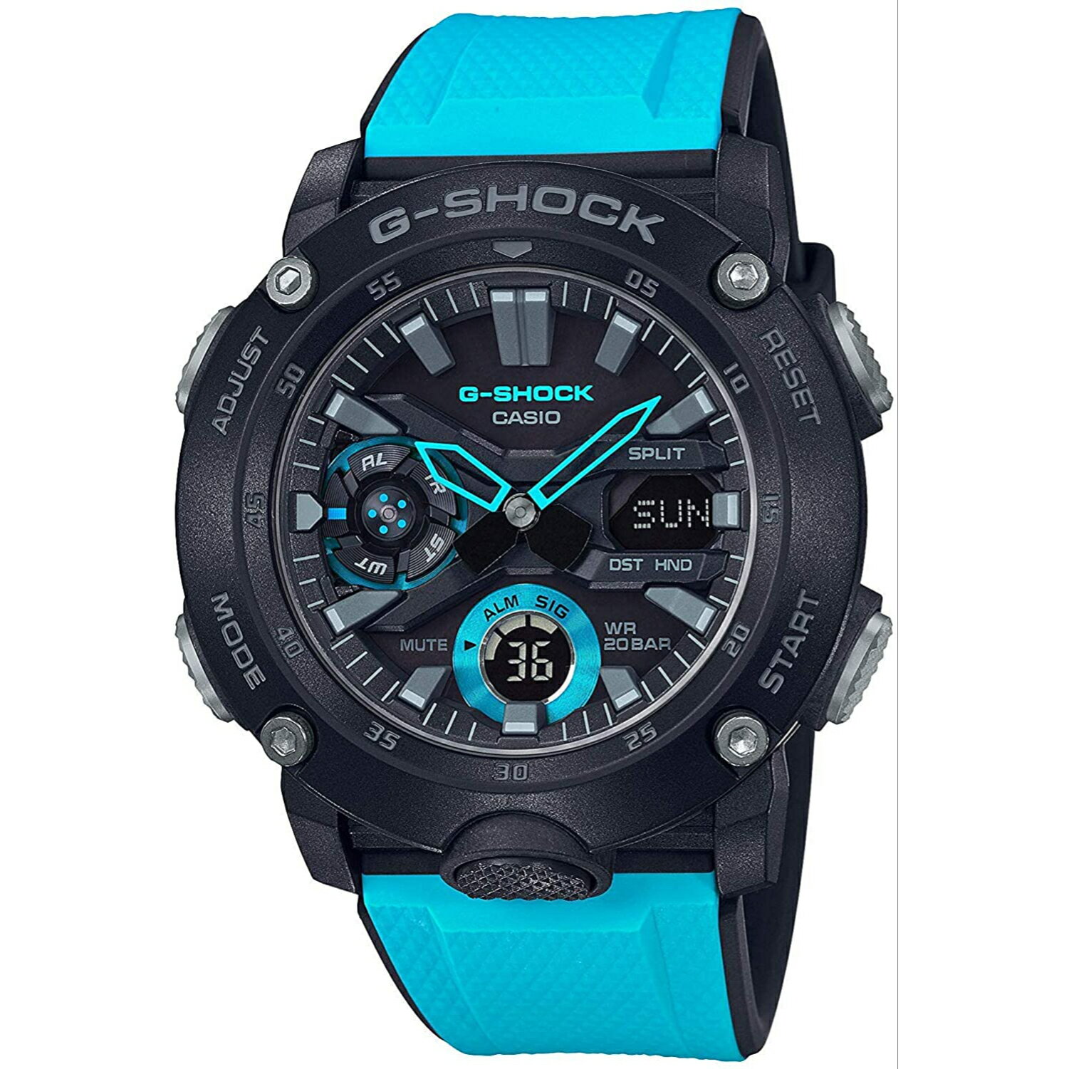 カシオ CASIO G-SHOCK Gショック ブルー アナデジ メンズ 腕時計 GA-2000-1A2