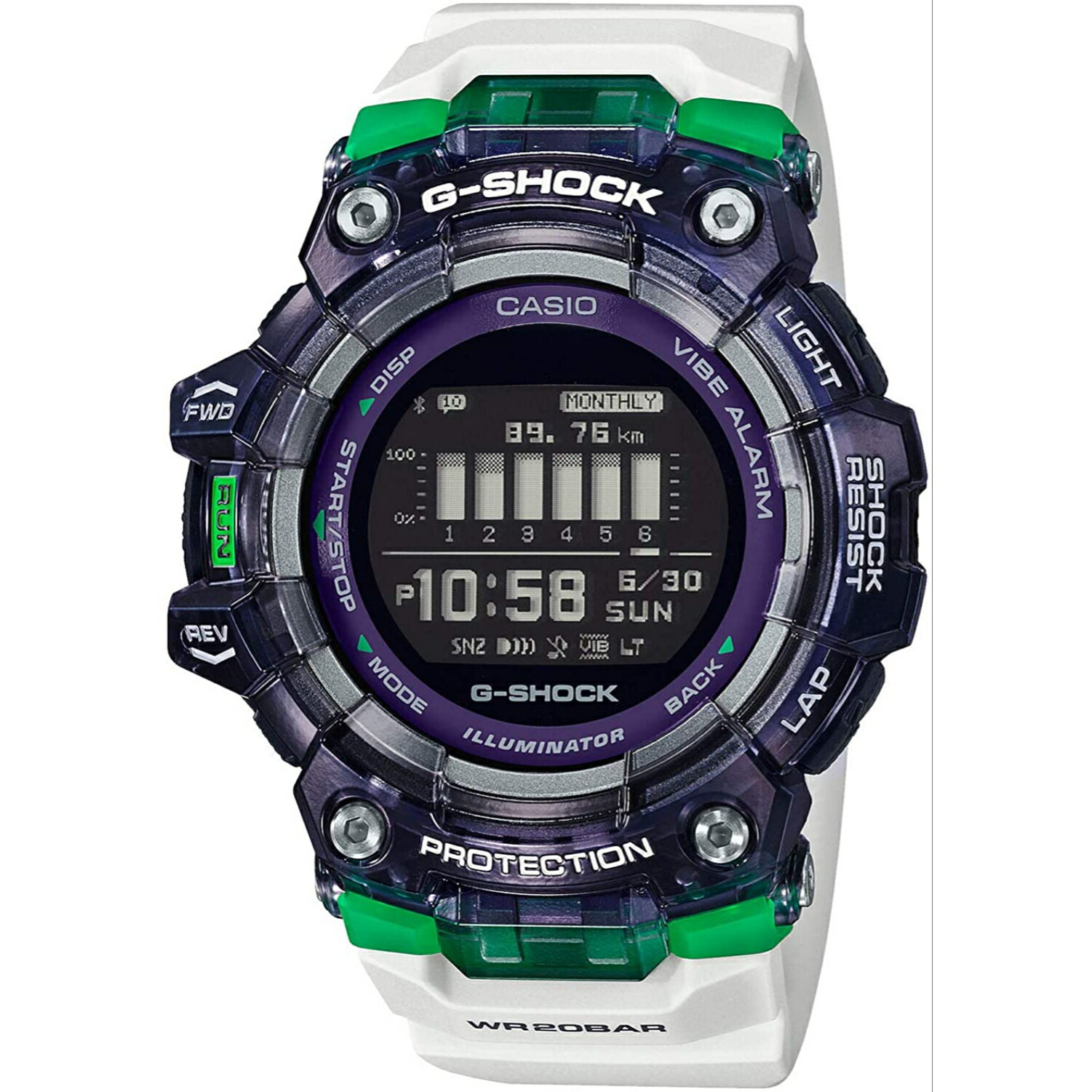 G-SHOCK Gショック GBD-100SM-1A7 G-SQUAD Gスクワッド スマートフォンリンク Bluetooth ランニング デジタル カシオ 腕時計 メンズ