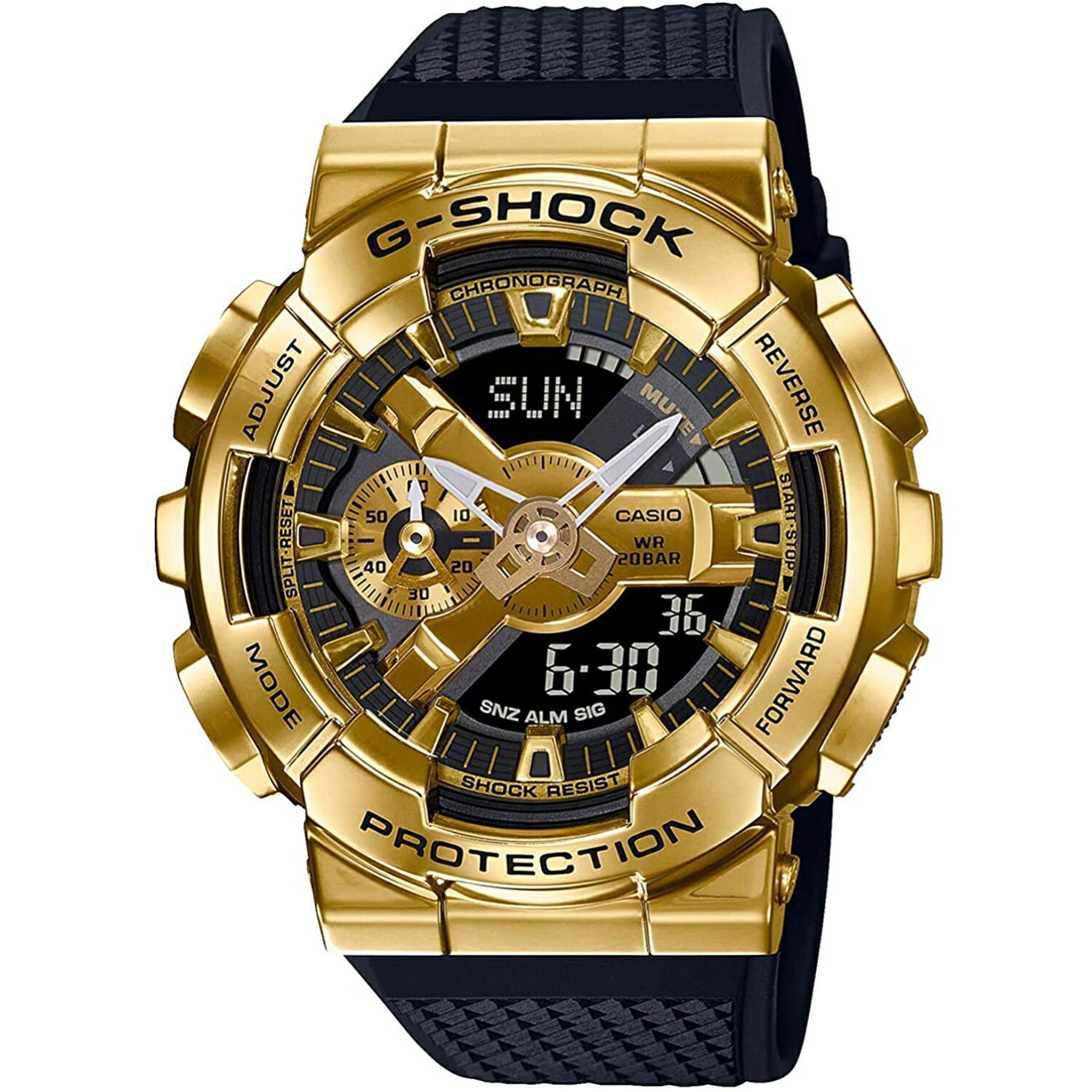 G-SHOCK GM-110G-1A9 Metal Covered アナデジ メンズ 腕時計 ブラック ゴールド CASIO カシオ Gショック ジーショック