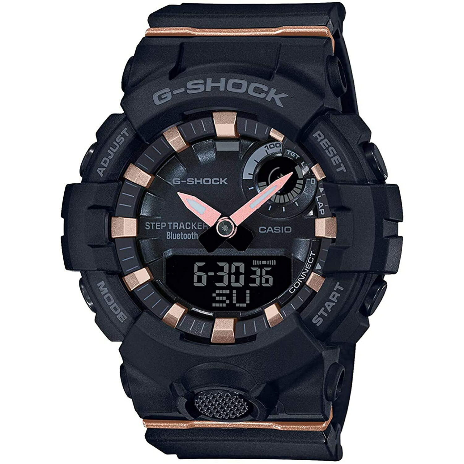 CASIO GMA-B800-1A カシオ 腕時計 アナデジ G-SHOCK Bluetooth 歩数計測機能 メンズ ローズゴールド ブラック カジュアル