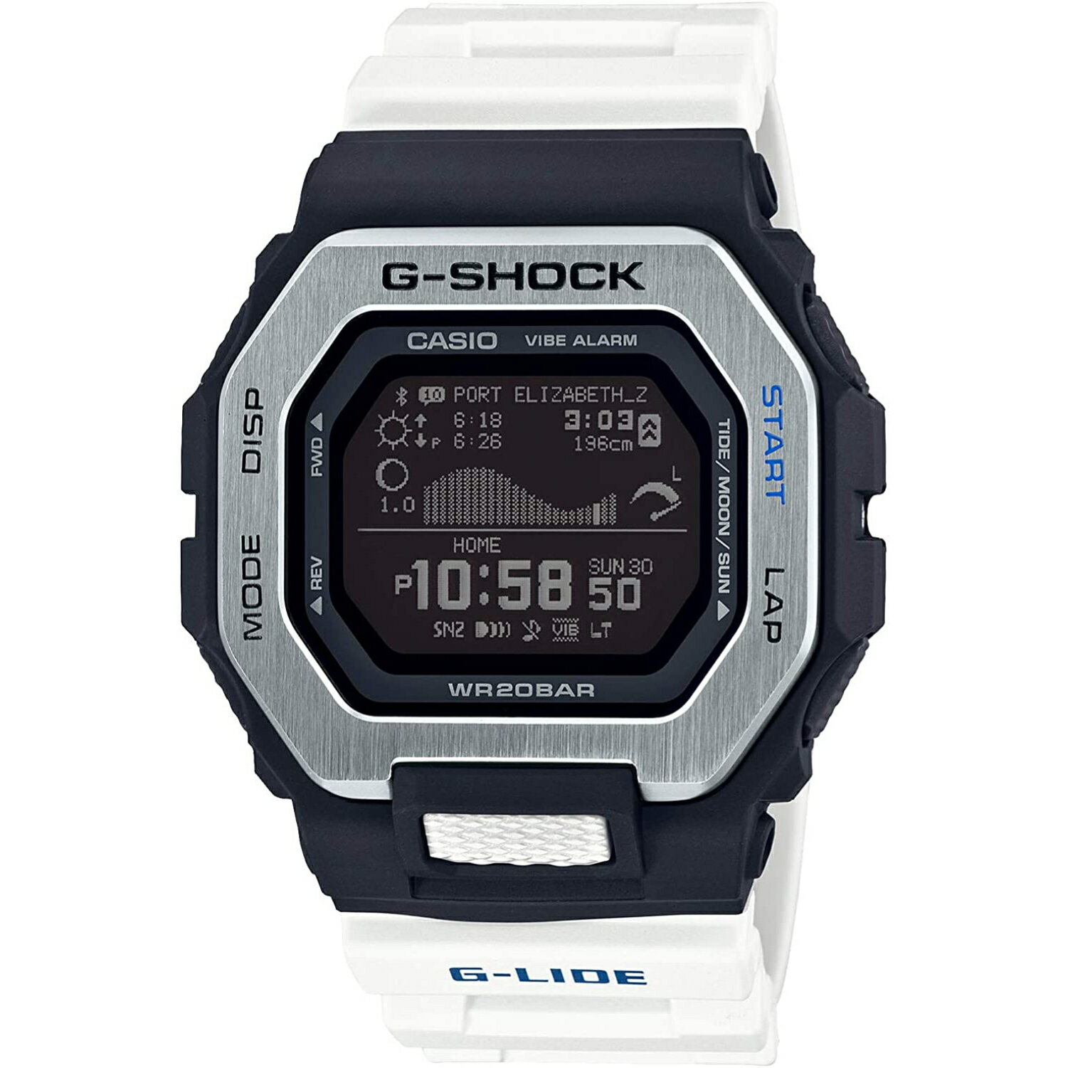 G-SHOCK Gショック Gライド メンズ 腕時計 GBX-100-7 CASIO カシオ 時計 Bluetooth タイドグラフ ブラック×ホワイト