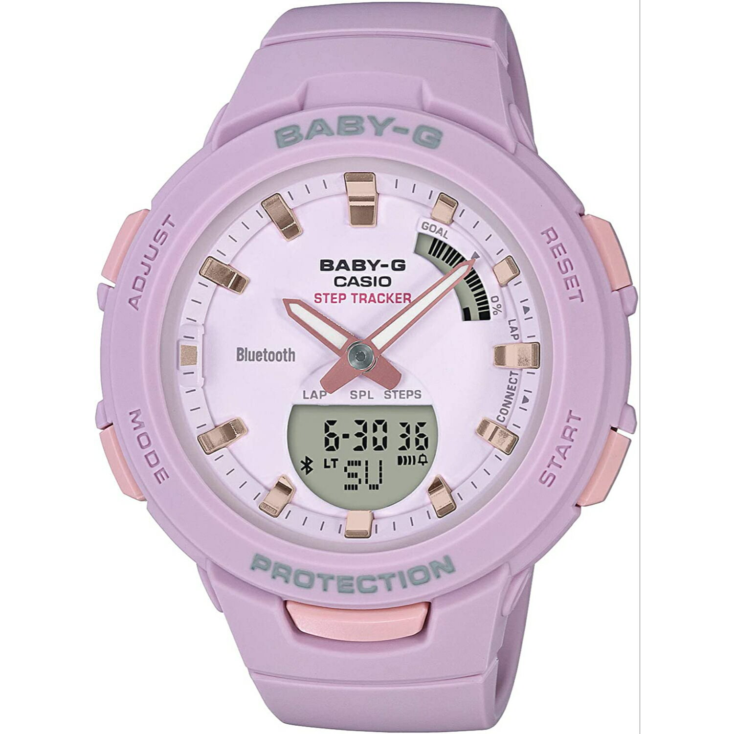 CASIO カシオ Baby-G ベビージー ベビーG 腕時計 時計 レディース アナログ デジタル アナデジ G-SQUAD　Gスクワッド ジースクワッド 防水 カジュアル アウトドア スポーツ ピンク Bluetooth BSA-B100-4A2 正規輸入品